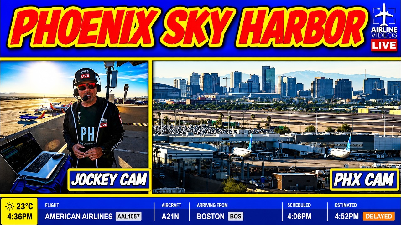 🔴LIVE PHOENIX SKY HARBOR (PHX) AIRPORT ACTION! (January 13th, 2026)