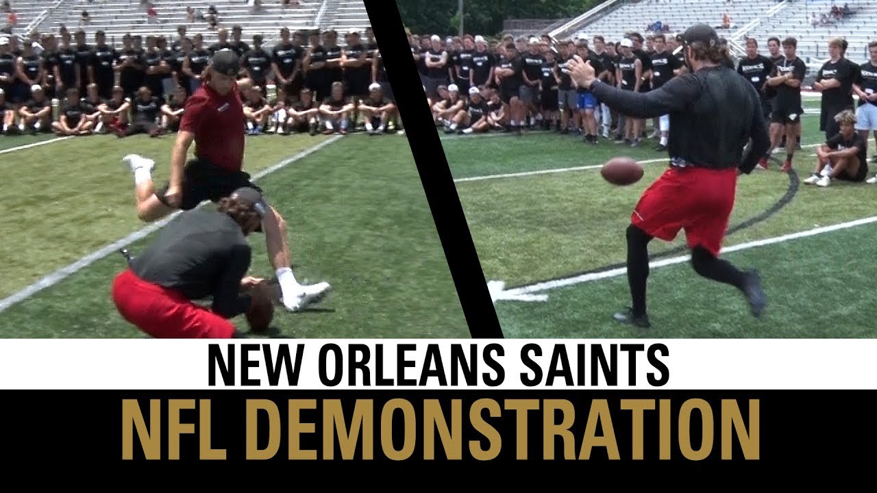 NFL Kicking & Punting Demonstration | New Orleans Saints