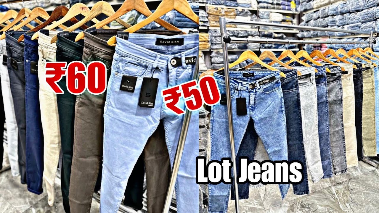 ₹50 Jeans Lot 😱 | Men’s Wear Direct Wholesale Market | Fresh Readymade Stock