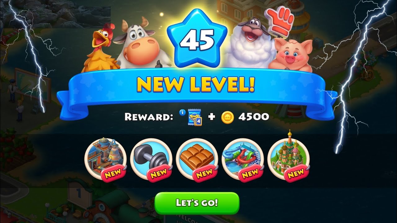 LEVEL UP 45 TOWNSHIP GAMEPLAY 