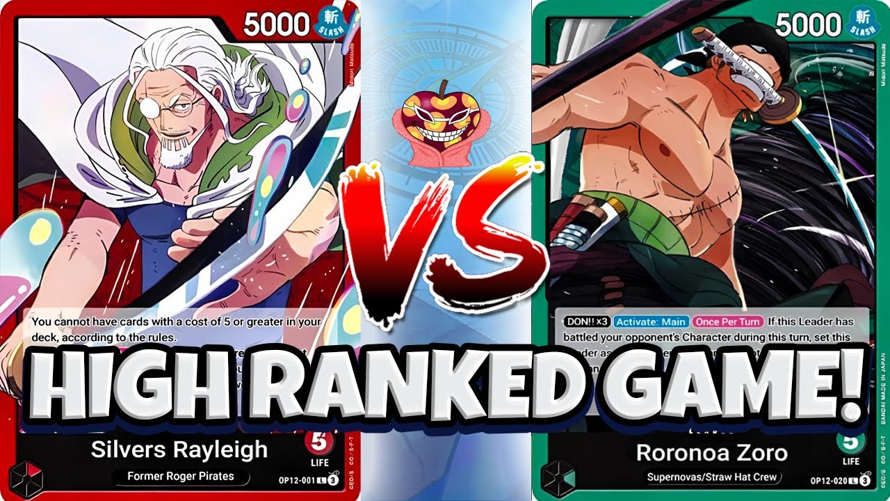 [OP12] High Ranked Gameplay! Red Rayleigh vs G Zoro One Piece Card Game!