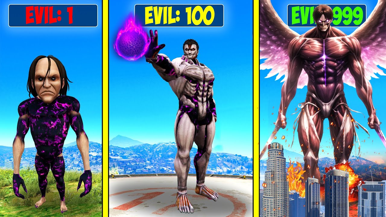 Upgrading ATTACK ON TITAN to EVIL TITAN in GTA 5!