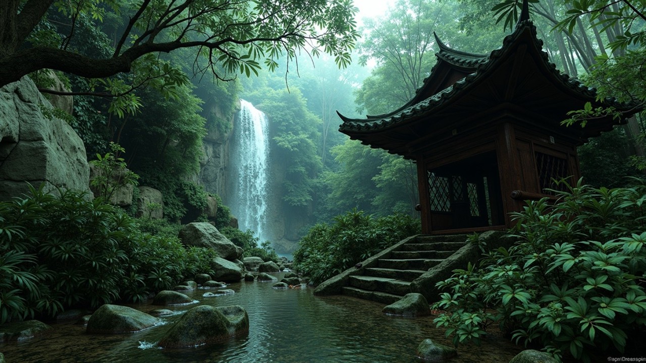 Zen Waterfall Music ~ Китайская флейта Эрху Гучжэн для глубокой релаксации и концентрации
