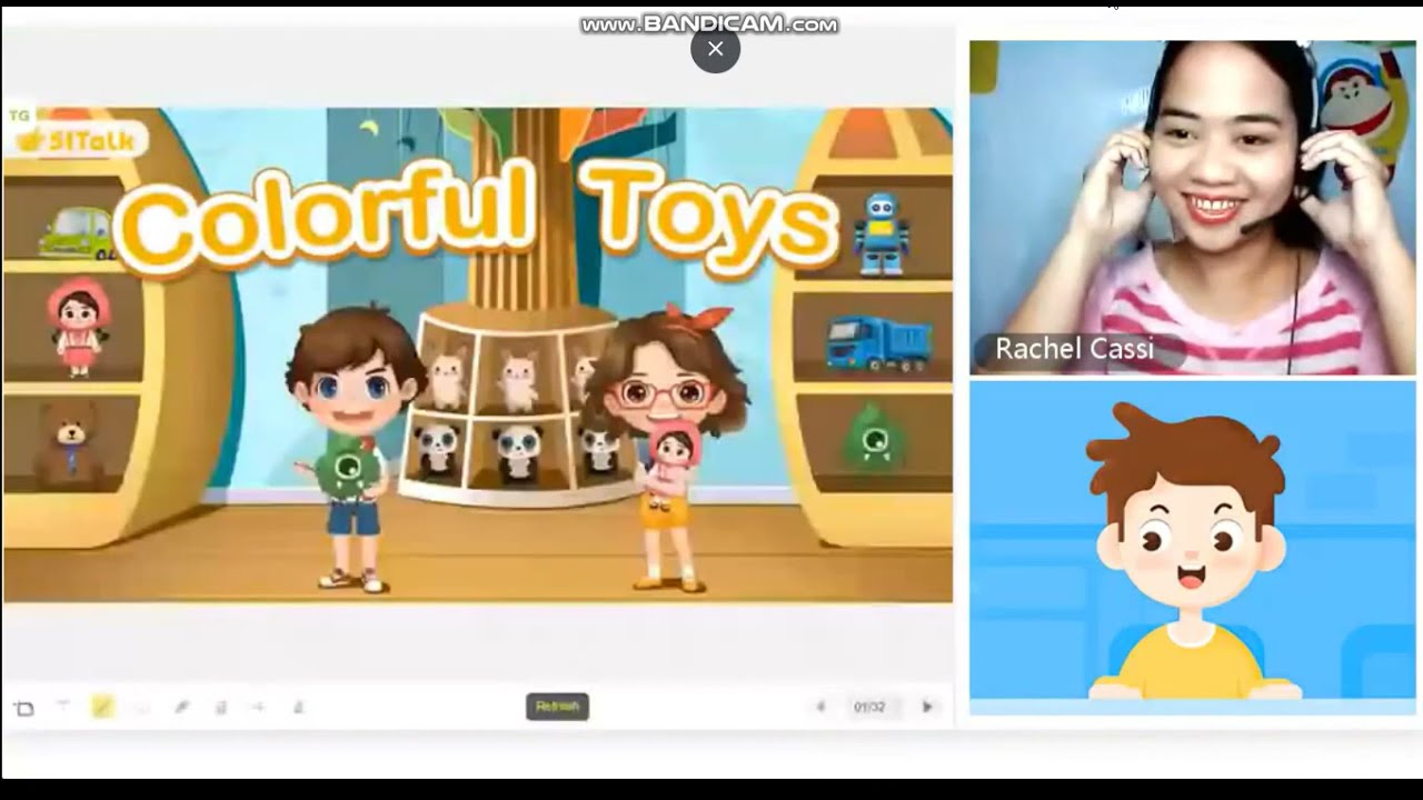 51 Talk Moments: Colorful Toys  (face blurred)