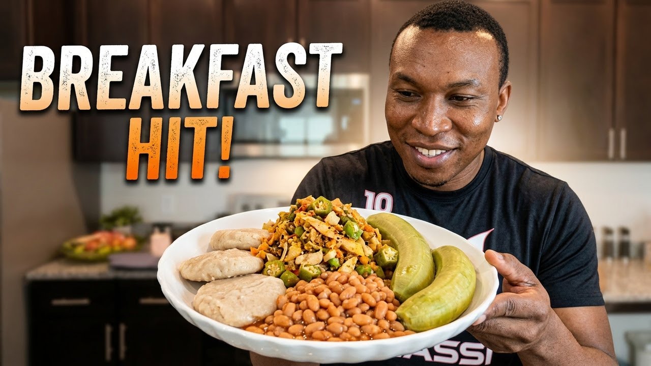 Cooking Live: Saltfish and Okra with Baked Beans, Boiled Dumplings, and Boiled Bananas