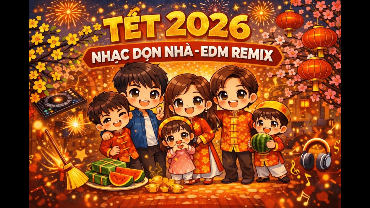 Tết 2026 Rộn Ràng 🧹 Nhạc Dọn Nhà – Nhạc Xuân Remix EDM