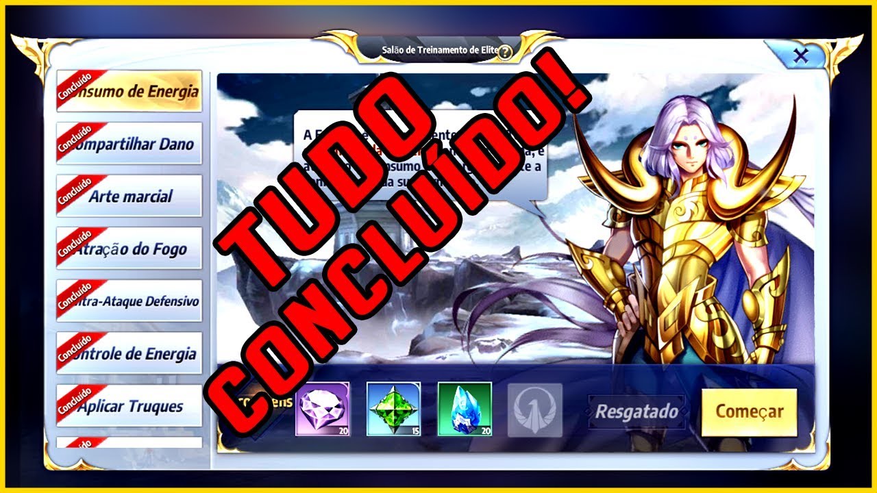 COMPLETANDO TODAS A MISSÕES DO SALÃO DE TREINAMENTO DE ELITE! - Saint Seiya Awakening #07