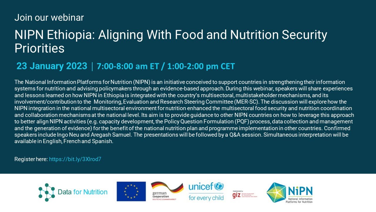 NIPN Ethiopia: Aligning With Food and Nutrition Security Priorities