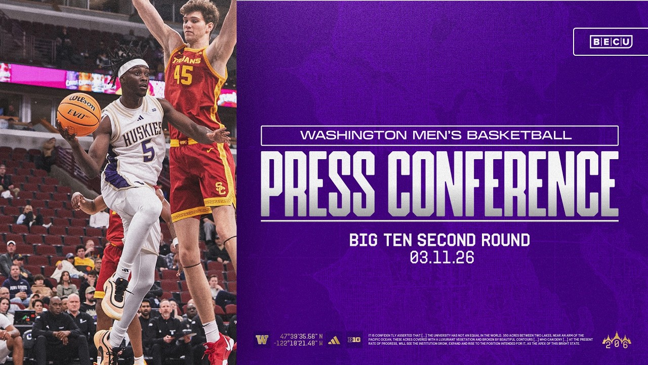 Washington Men's Basketball Postgame Press Conference: B1G Second Round