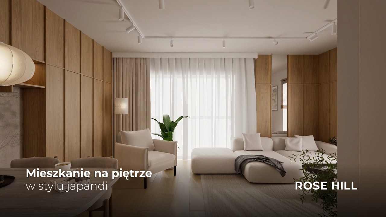 Rose Hill Lubliniec | Mieszkanie na Piętrze w Stylu Japandi