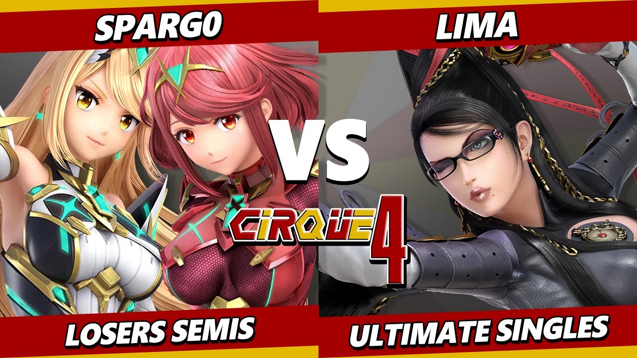Cirque 4 LOSERS SEMIS - Spargo (Pyra Mythra) Vs. Lima (Bayonetta) Smash Ultimate - SSBU