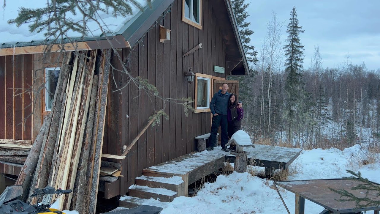 Snow Has Arrived at the Off Grid Cabin in Alaska ~Nordland 49