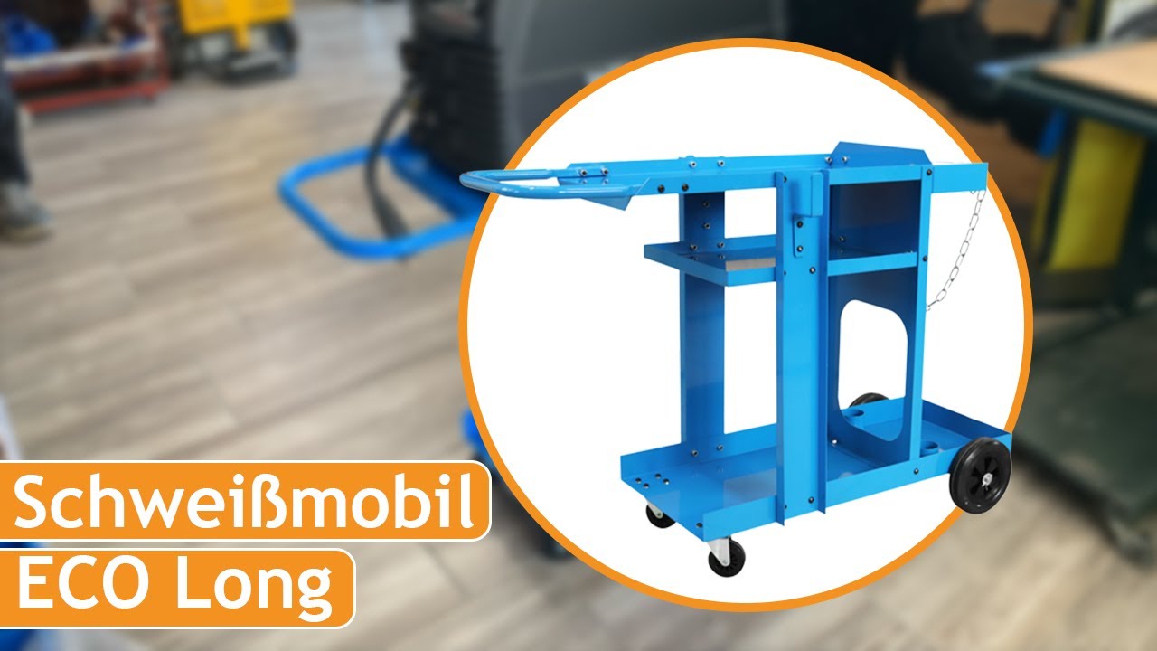 WELDINGER Schweißerwagen ECO long aus 1,2 mm Stahlblech | Schweißgerät transportieren | Aufbauhilfe