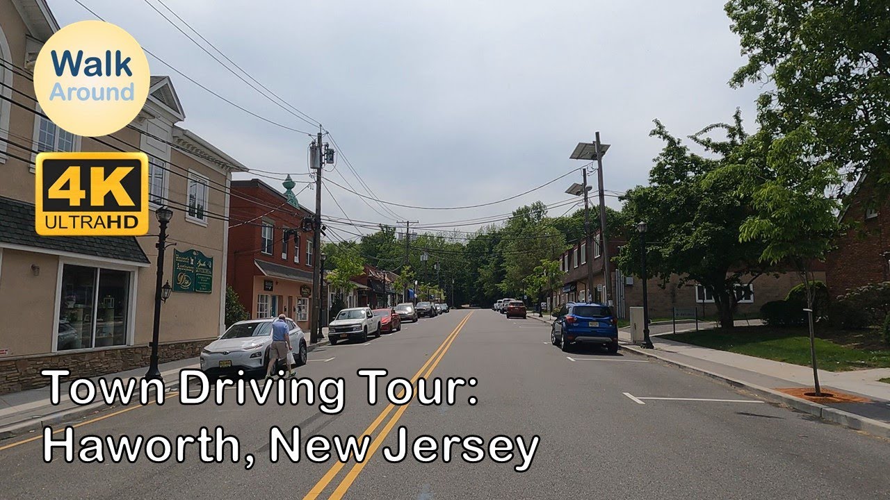 【4K60】 Driving - Town Driving Tour: Haworth, New Jersey