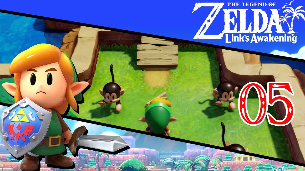 The Legend of Zelda: Link’s Awakening [Deutsch/HD] – Folge 05: Mit Affen Kraft zum Schloss