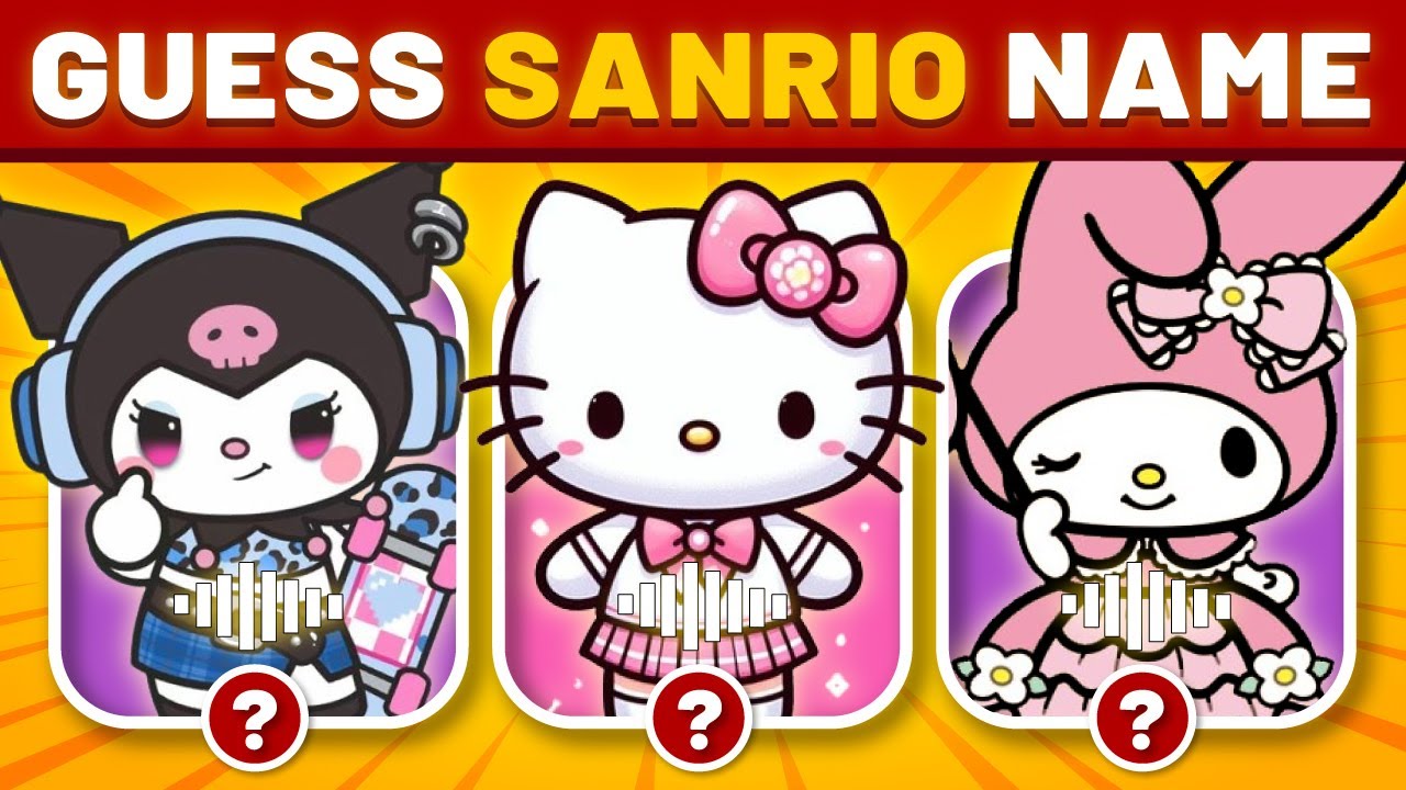 Guess the character name quiz - Sanrio quiz | hello kitty, cinnamoroll, kuromi