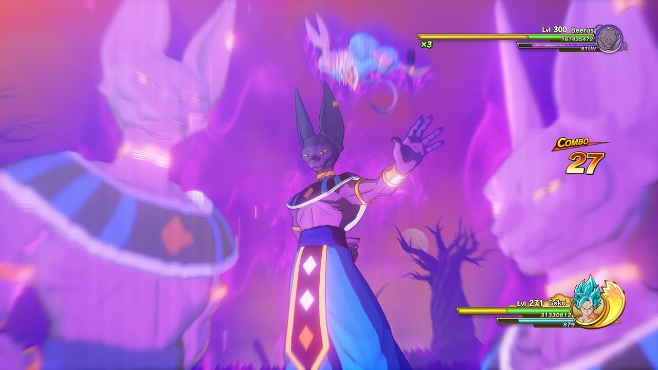 SSB Goku & SSB Vegeta VS Level 300 Beerus BOSS BATTLE | DBZ: Kakarot A New Power Awakens Part 2