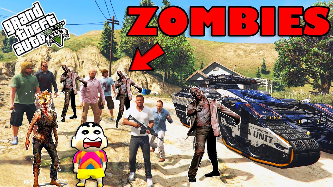 FRANKLIN SHINCHAN and CHOP Survived Zombie Virus in GTA 5 (Part 1)