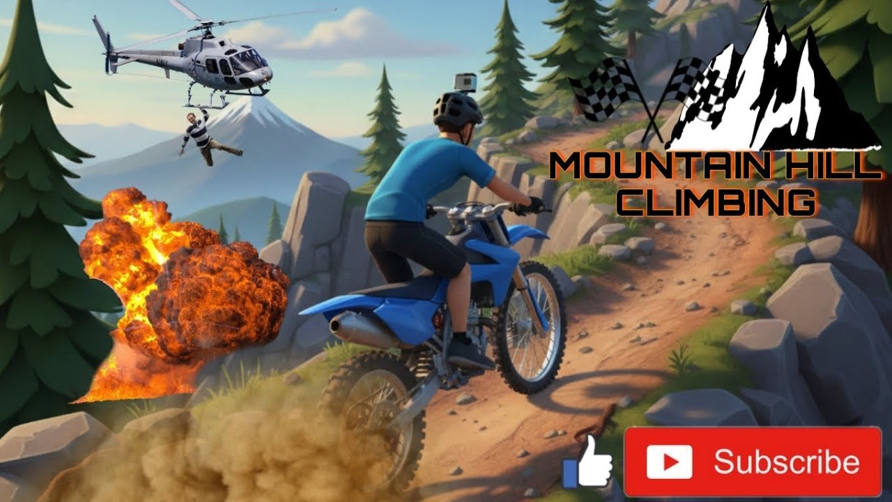 Mountain HILL CLIMBING BIKE EXTREME challenge #trending #climbing #bike #games #gaming #hills #funny