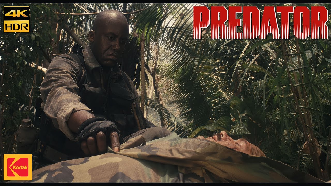 Predator (1987) Mac says GOODBYE  Movie Clip Scene 4K HDR10+ Kodak 2383 D55