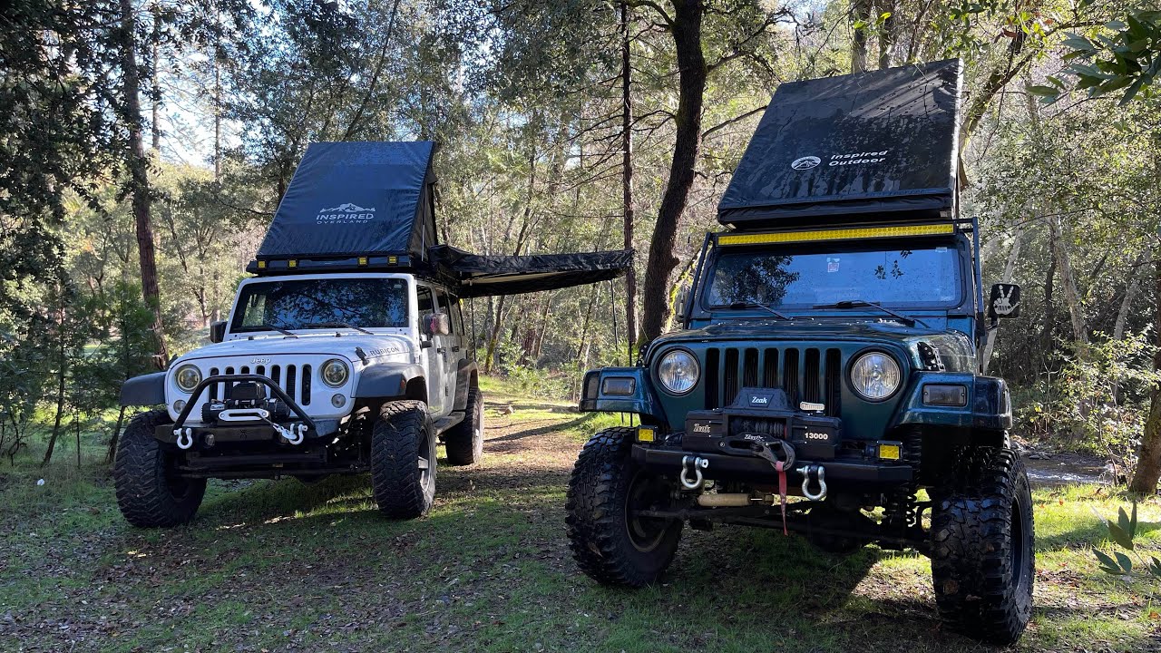 Winter Tent Camping In Our Jeep Wrangler Tj And Jk - Campfire Cooking + Hcalory Diesel Heater Update