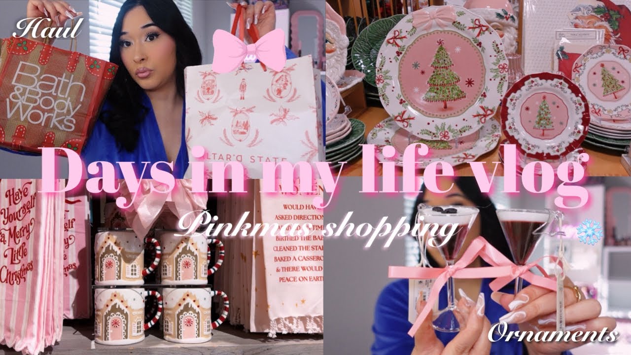 VLOG 🎀🎄: шопинг на Розовом Масле, милые мелочи, поход в Aldi, посещение семьи и всё такое милое