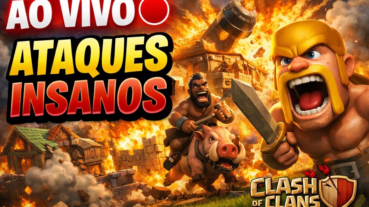 AO VIVO | Clash of Clans – Upando Vila, Ataques e Dicas em Tempo Real!