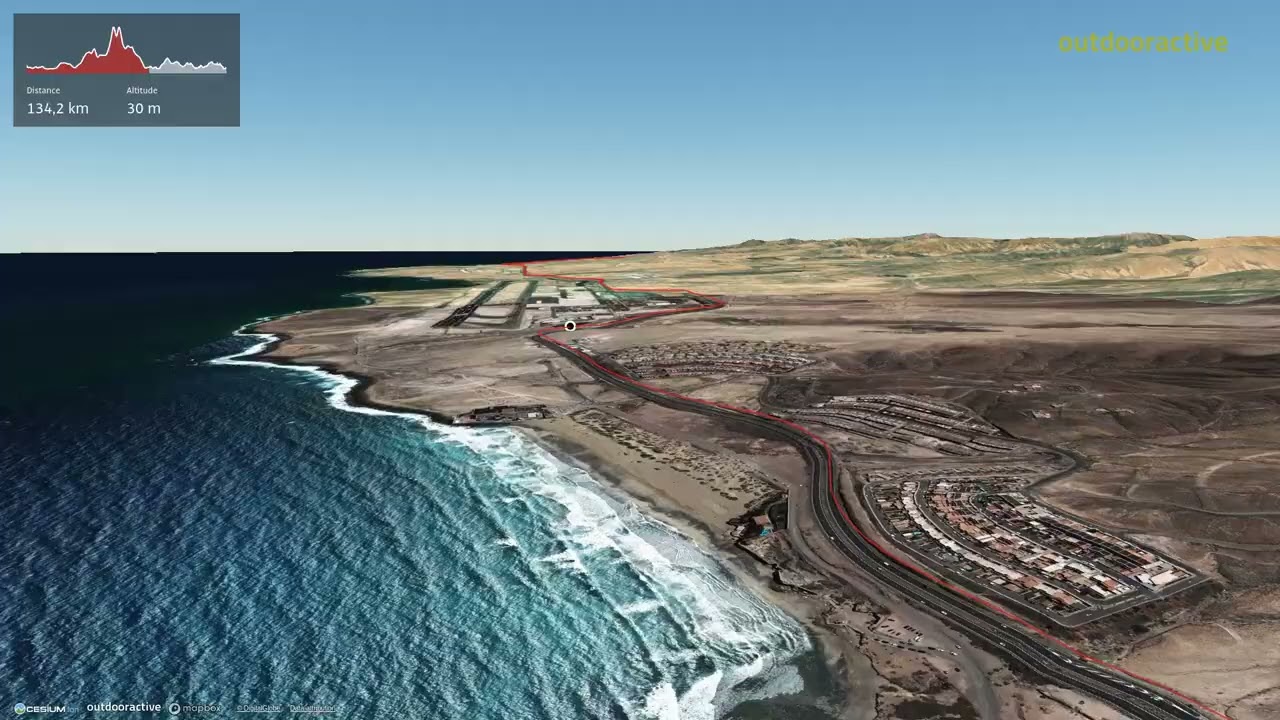 Itinéraire pour visiter île de Fuerteventura en vidéo 3D