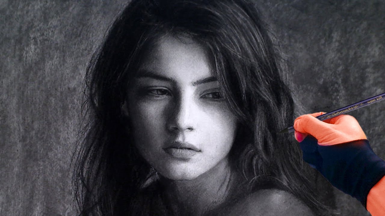 Gorgeous Wistful Girl Drawing Video - FREE Art Tutorials (link in desc)