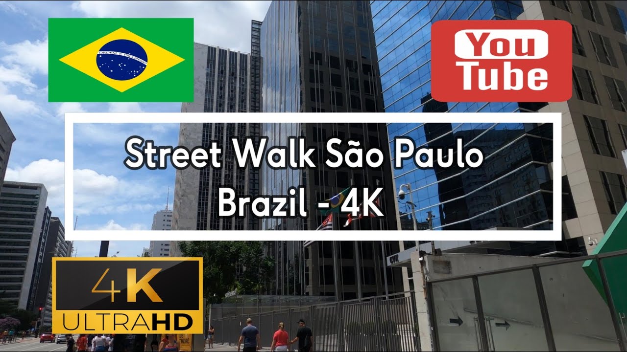 🇧🇷 Virtual Street Tour - São Paulo - Brazil  2023【4K 60fps】