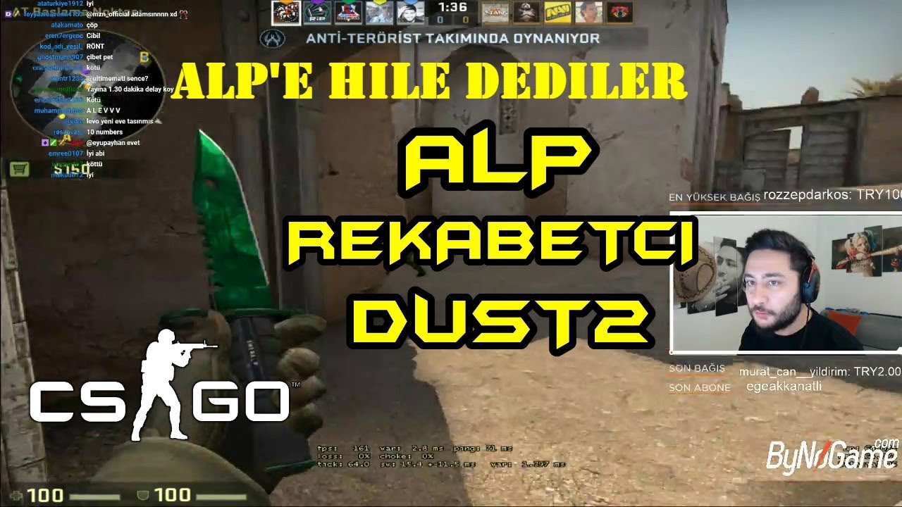 ALP'E HİLE DEDİLER - ALPTV CS GO REKABET&Ccedil;İ DUST 2 (12.12.2017)