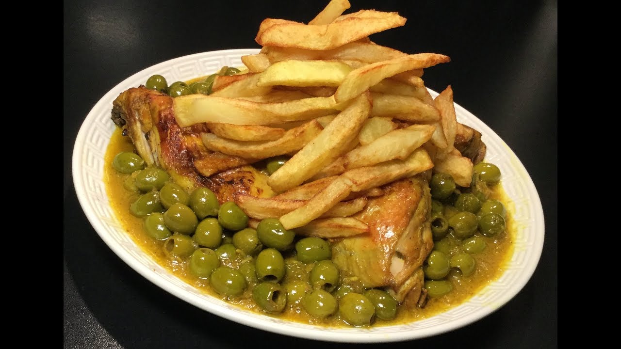 RECETTE EXPRESS LE POULET AUX OLIVES ET AUX FRITES MAISON