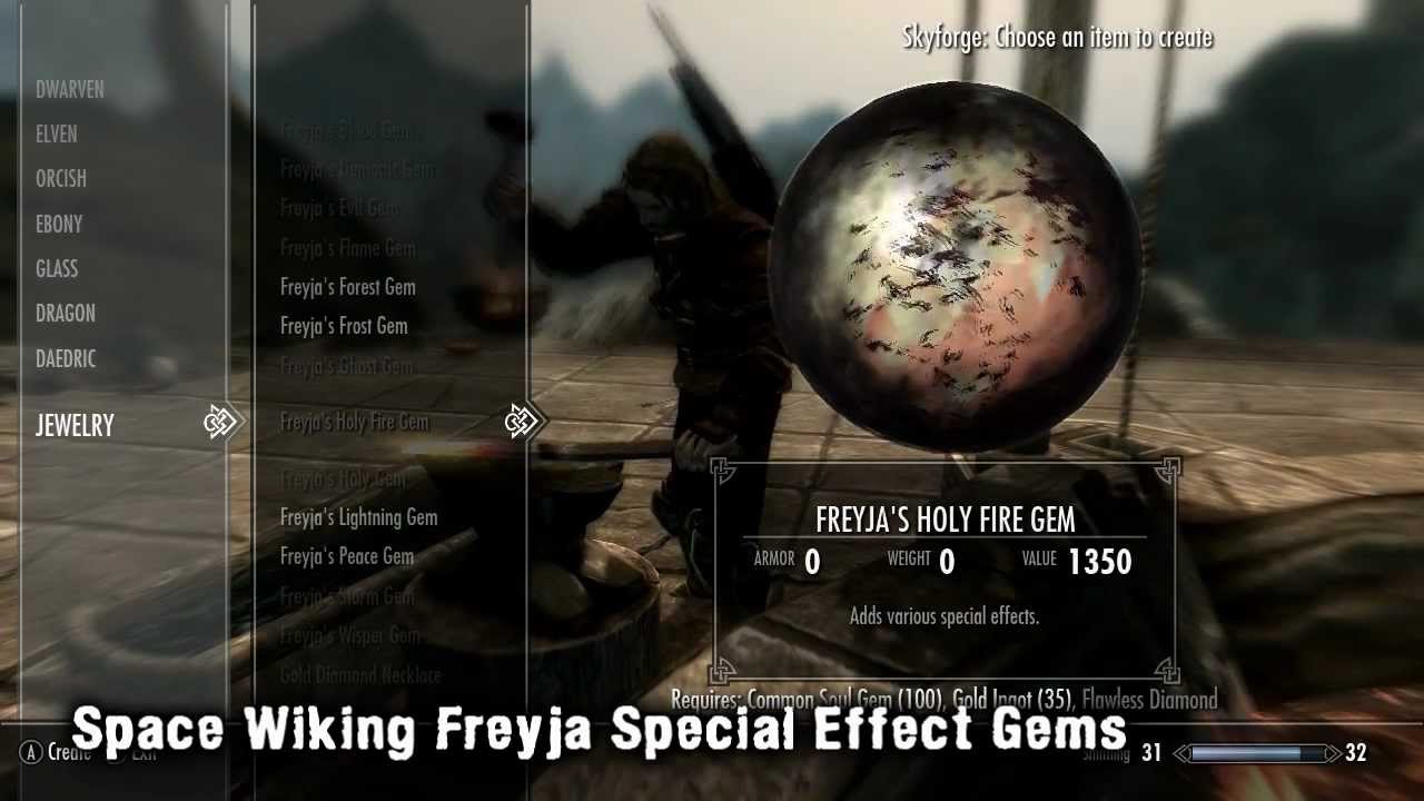 Skyrim Mod Spotlight: Plane of the Dovahkiin and Space Wiking Freyja Special Effect Gems