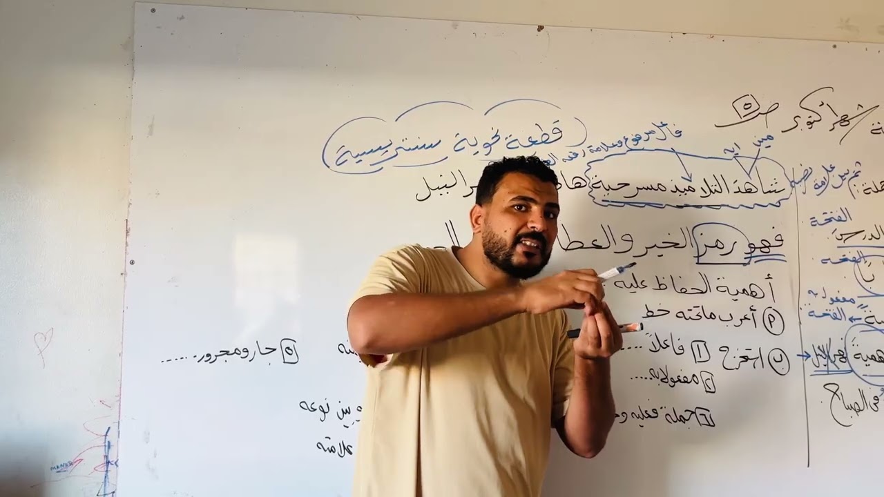مراجعة نحو شهر أكتوبر للصف الخامس الابتدائي جمل وقطعة نحو مستر أحمد السنتريسي 