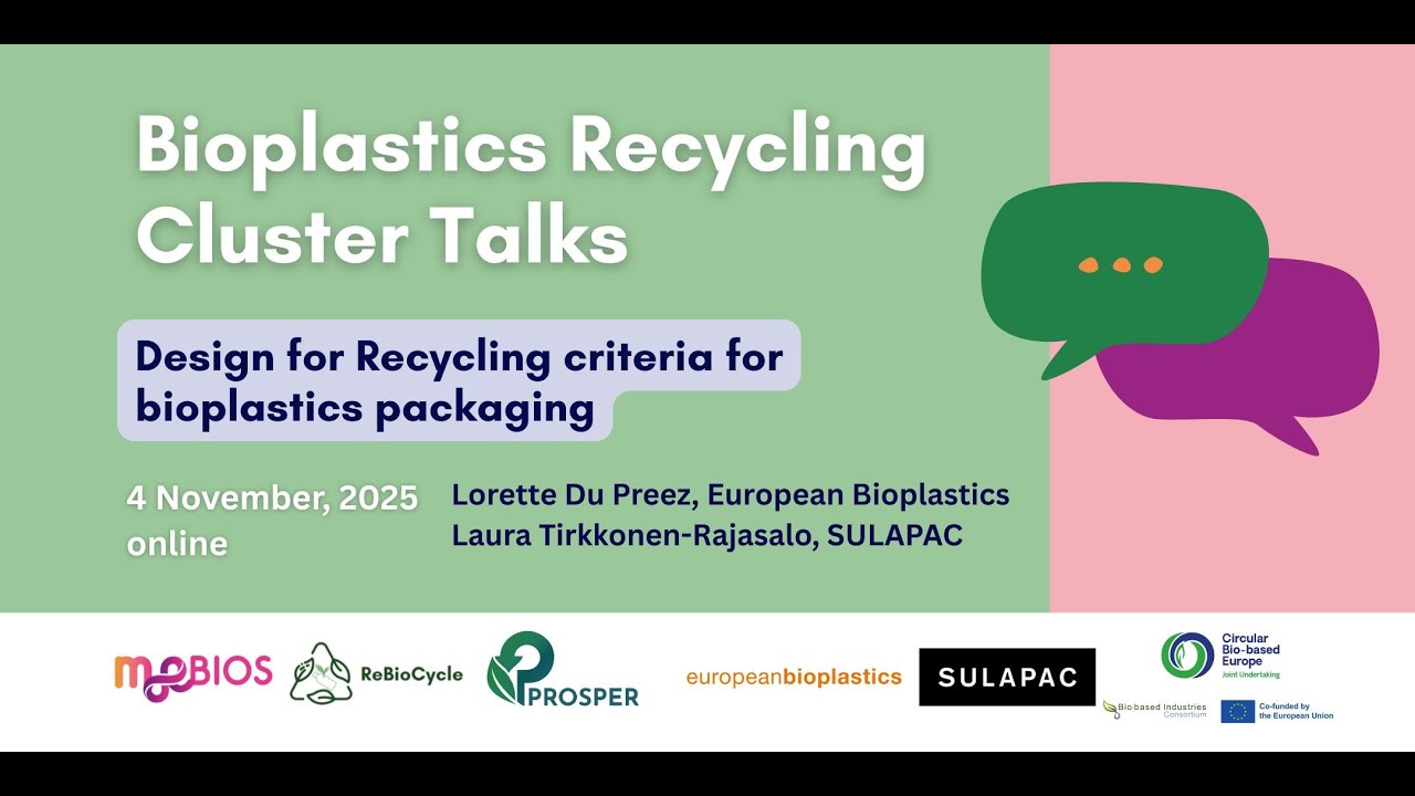 Design for Recycling criteria for bioplastics packaging and Sulapac becoming recyclable