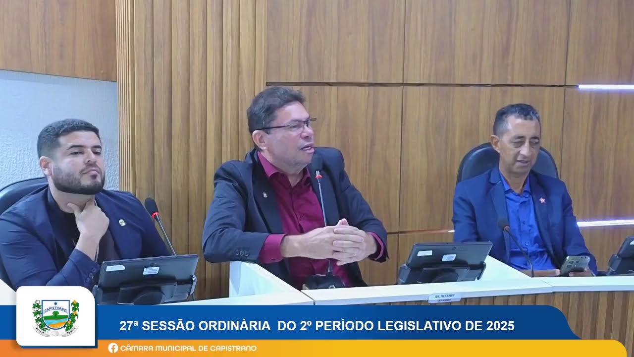 27ª SESSÃO ORDINÁRIA  DO 2º PERÍODO LEGISLATIVO DE 2025