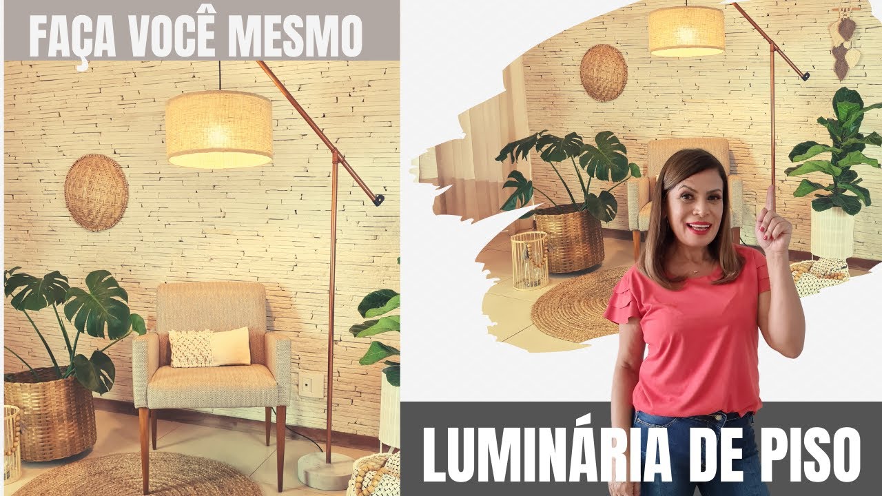 Faça você mesmo | LUMINÁRIA de piso estilo industrial com CARA DE LOJA