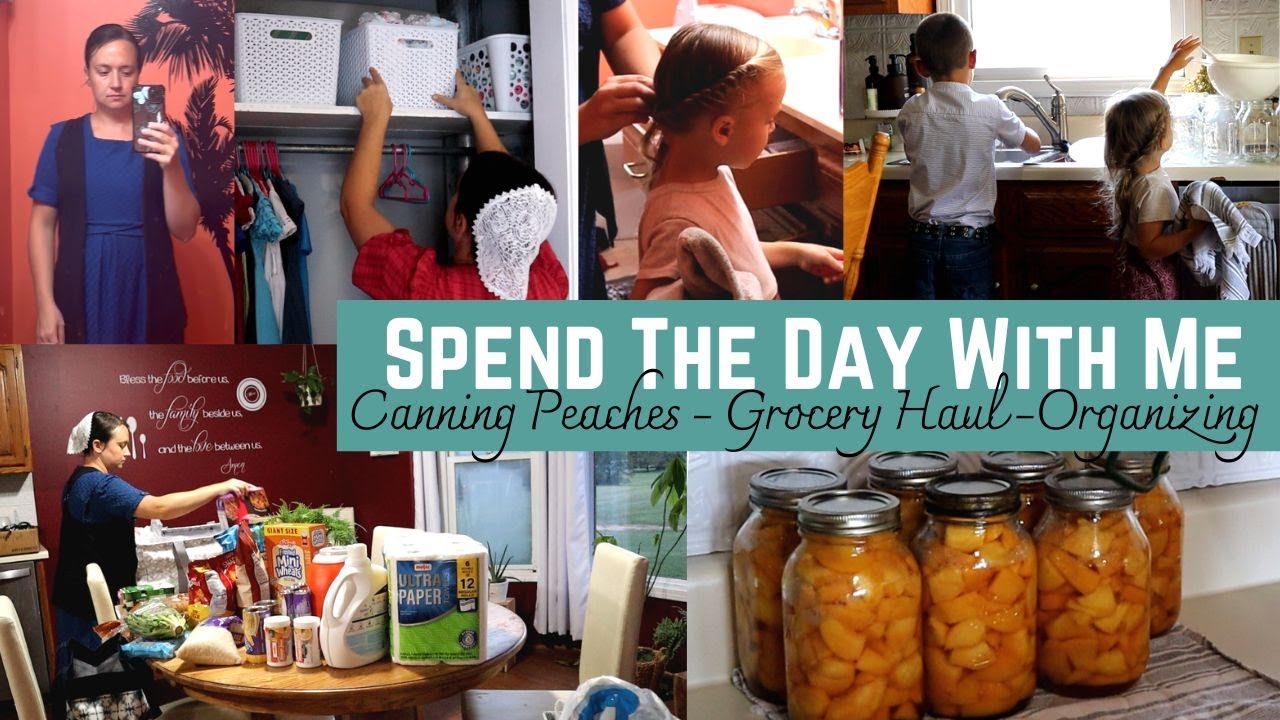 SPEND THE DAY WITH ME / HOW TO CAN YOUR OWN PEACHES / PRESSURE CANNING PEACHES