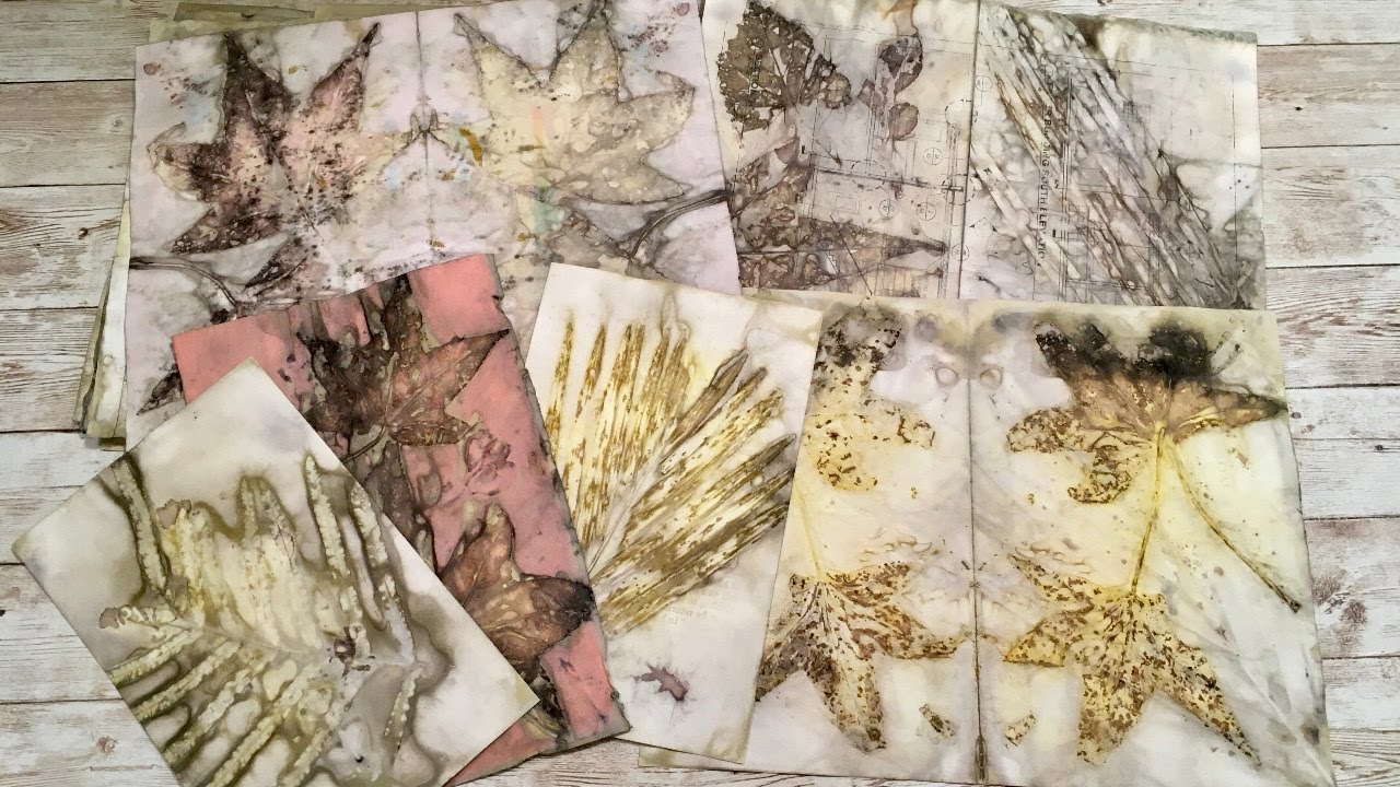 Eco Dyeing Printing On Paper - My Process
