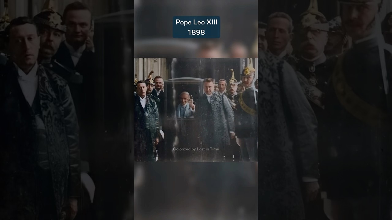 Rare footage of Pope Leo in 1898 colorized!❤️