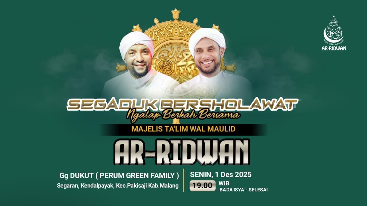 LIVE | Jalsatul Itsnain Majelis Ta'lim Wal Maulid Ar Ridwan |  Segaduk Segaran Bersholawat
