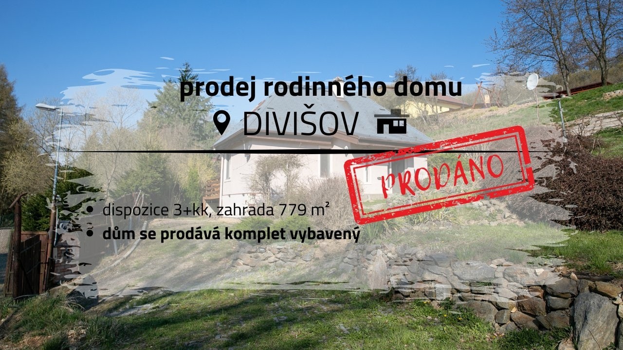 dům v Divišově na prodej | 3+kk, terasa, vzrostlá zahrada | Jindřich Kuthan reality Benešov