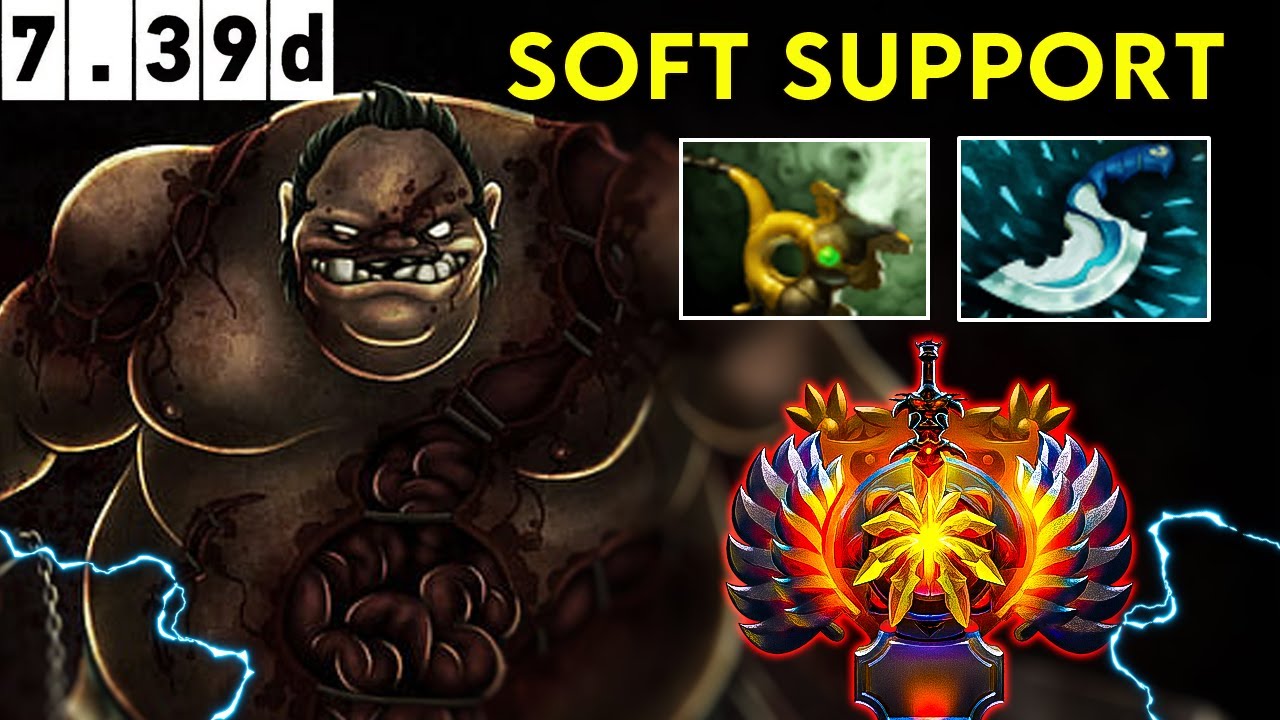Pudge Immortal Soft Support - Dota 2 Patch 7.39d Pro Pub Gameplay