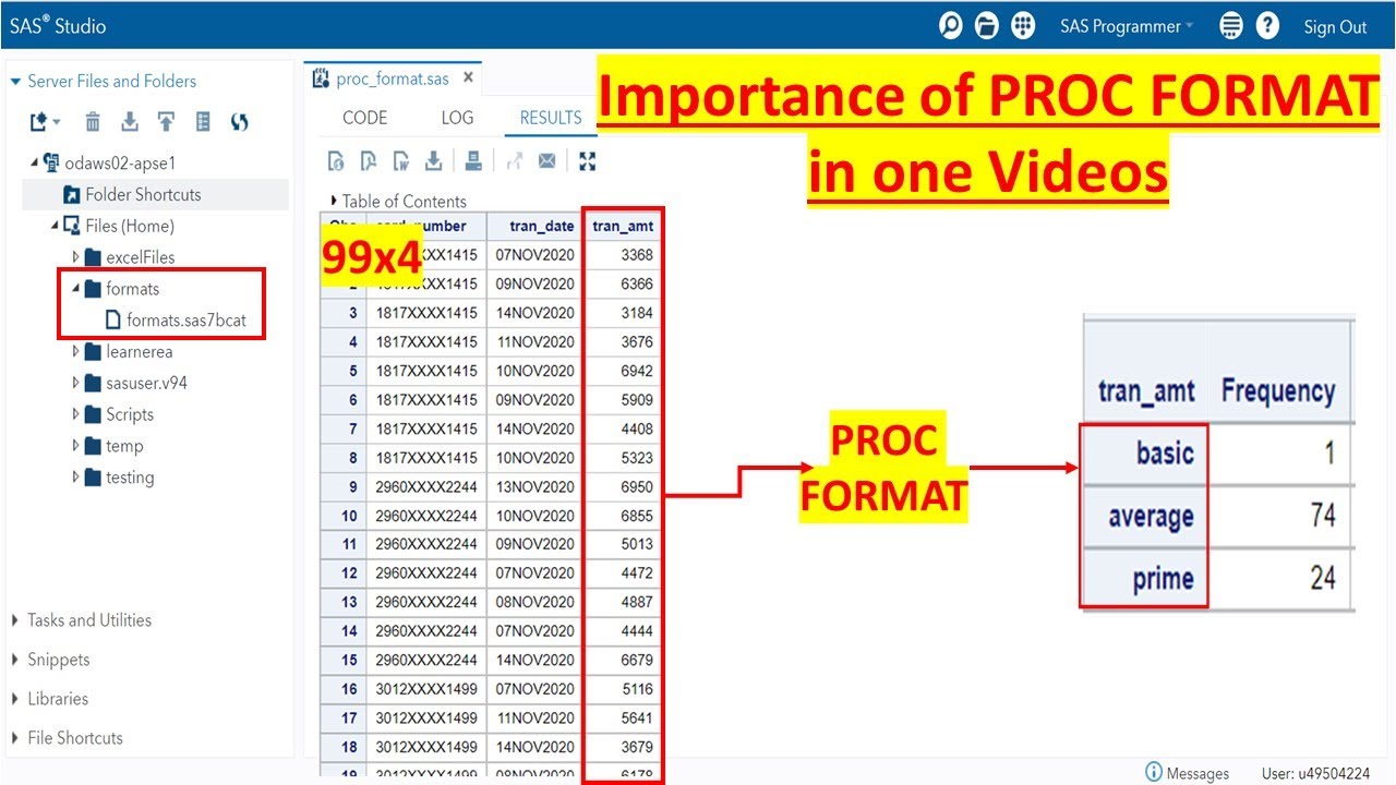 Формат PROC в SAS|Создание, хранение и извлечение форматов, созданных PROC FORMAT, для дальнейшег...