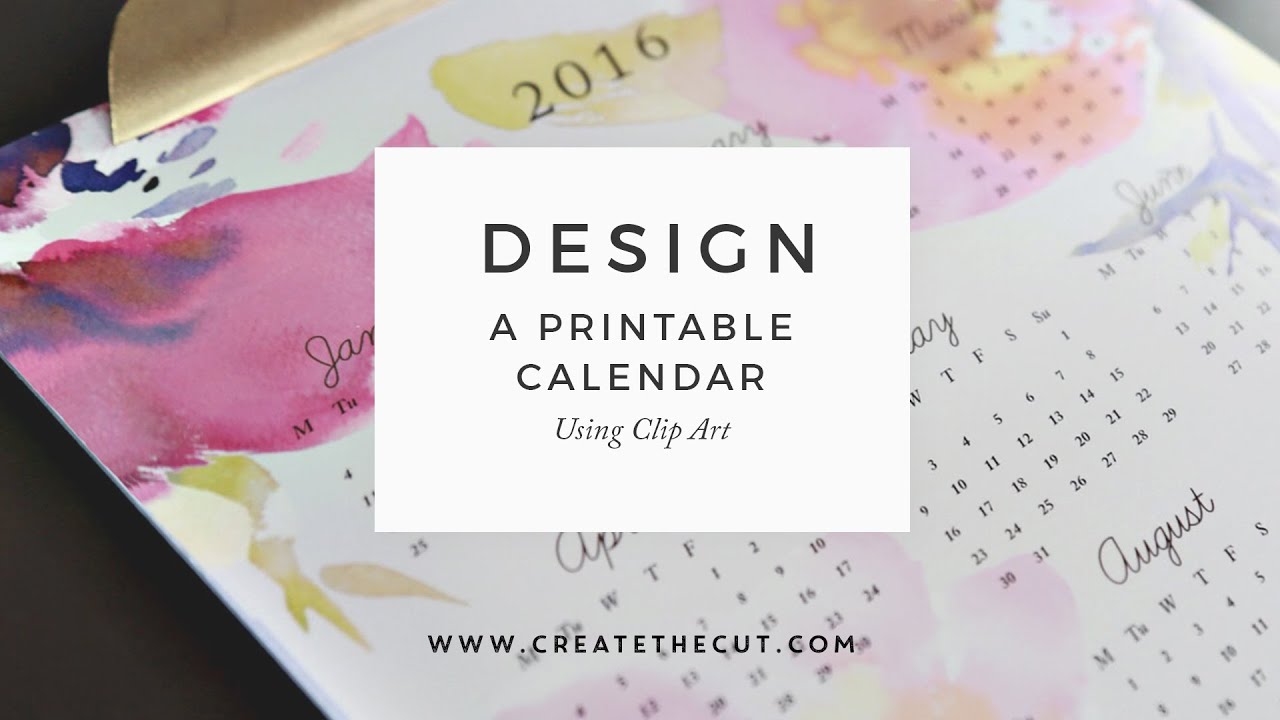 How to use clip art to design a printable calendar - Photoshop Tutorial