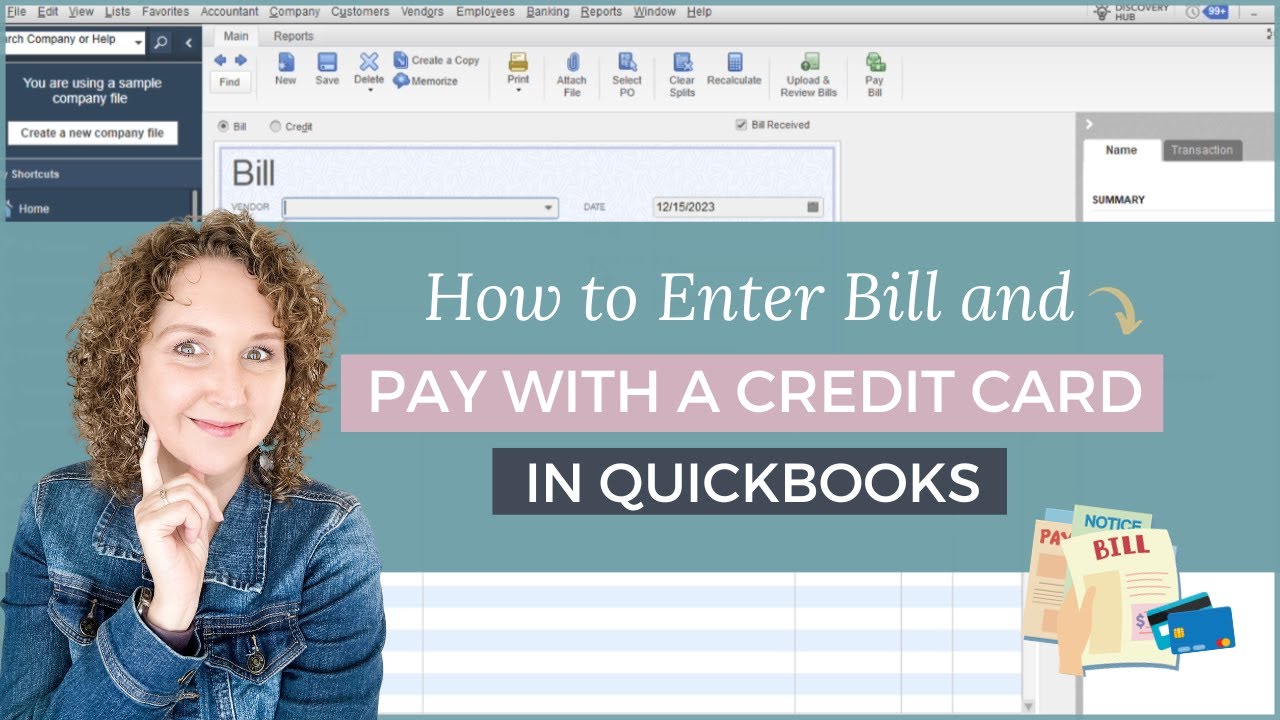 How to Enter Bill and Pay with a Credit Card in QuickBooks