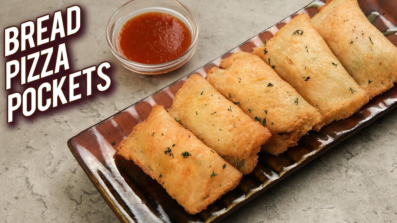 Bread Pizza Pockets - Veg Pizza Pockets Recipe - Monsoon Recipe - Kids Snack Recipe - Bhumika