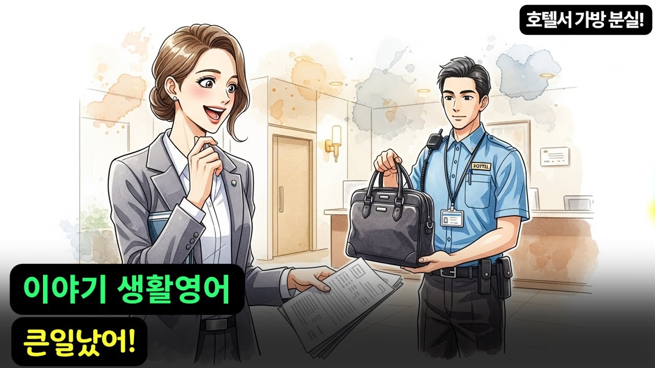 생활영어 이야기 | 호텔서 가방 분실! | 구간 영어 듣기 연습 | 상황별 영어회화 | 자면서듣는 영어 (225)