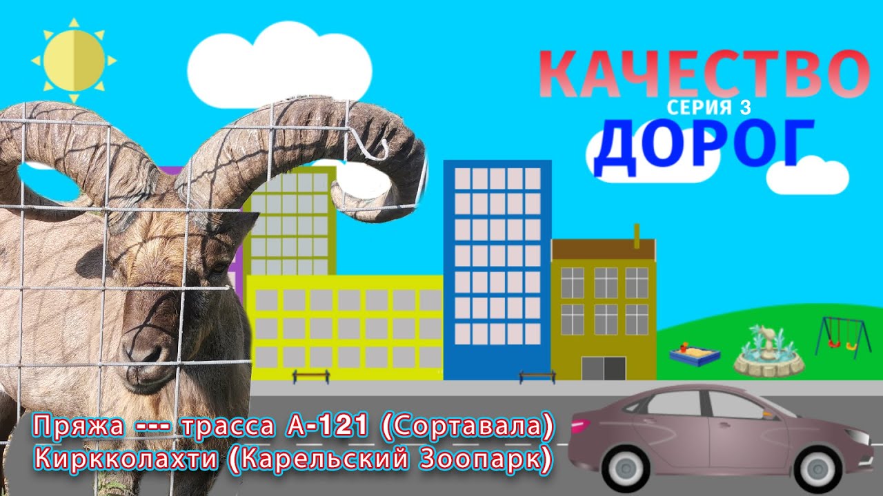 Качество дорог #3: Пряжа --- трасса А-121 (Сортавала) --- Киркколахти (Карельский Зоопарк)