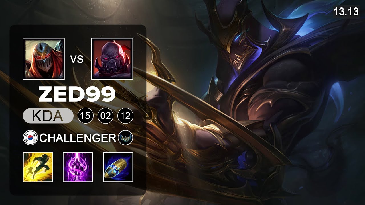ZED99 Zed vs Sion Top - KR Challenger - Patch 13.13 Season 13